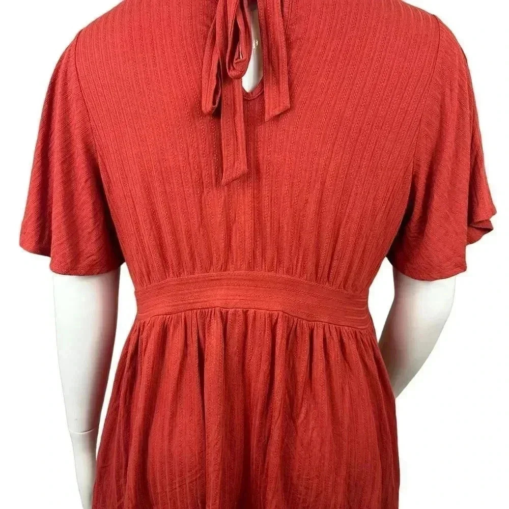 Torrid pointelle ribbed babydoll v neck top with size 1-1X/14-16 - Picture 4 of 10